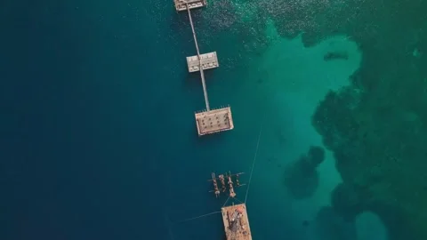 Drone top down of construction site duri... | Stock Video | Pond5