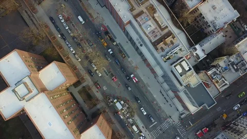 Drone Top Down - New York City, East Village Stock Footage