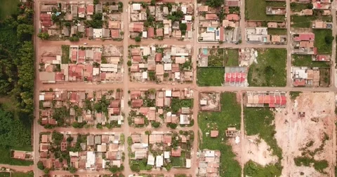 Drone top-down shot of Xinguara city, Pará, Brazil Stock-Footage 317733638