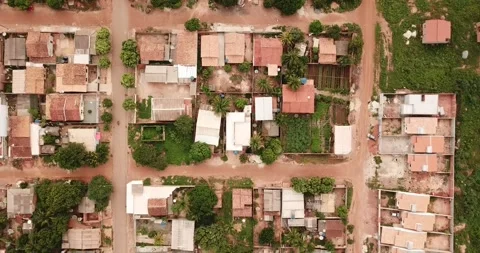 Drone top-down shot of Xinguara city, Pará, Brazil Stock-Footage 317733726