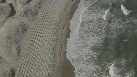 Drone Top down of tropical beach in Brazil BR FOR DJI 0334 C Stock Footage 139916357
