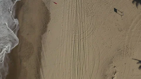 Drone Top down of tropical beach in Brazil BR FOR 0327 A GR 動画素材 143283554