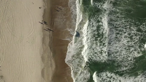 Drone top down of tropical beach in Brazil BR FOR 0334 A GR 動画素材 143284222