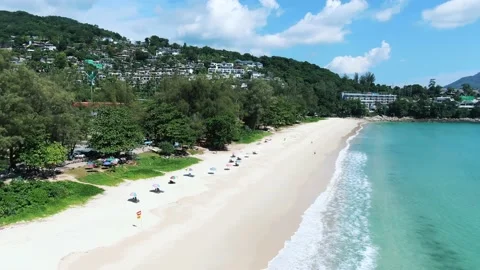Drone top down view of curves of coastal Beach. Stock Footage 156555029