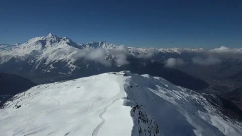 Drone at the top of a mountain Stock Footage 323841869