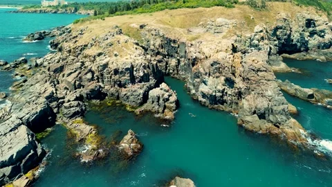 Drone top view  over cape Agalina Sozopol 库存影片 229409285