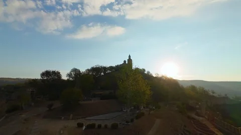 Drone top view on Patriarchal Cathedral of the Holy Ascension of God -4k 스톡 동영상 286251663