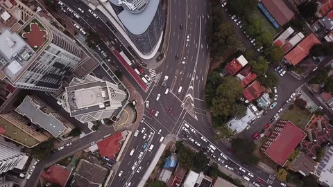 Drone TopDown RoadFollow Stock Footage 85324256