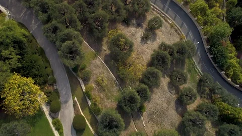 Drone topshot from the coast of nice Stock Footage 127906529