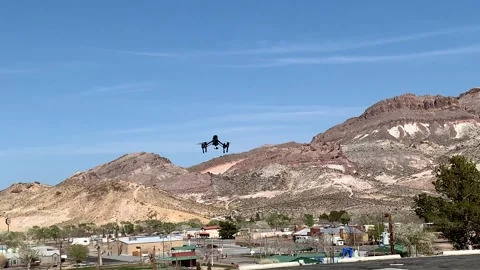 Drone Touches Down on H Pad Stock Footage 262413626