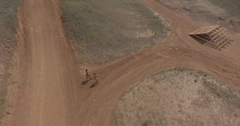 Drone Tough Mudder Mud Run Zombie Dirt Race Track 4k Stock Footage 91139230