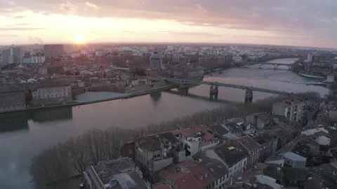 DRONE TOULOUSE SUNSET Vidéo 146345301