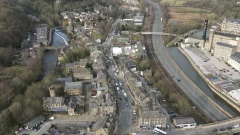 Drone Town Hyperlapse Stock Footage 150240411