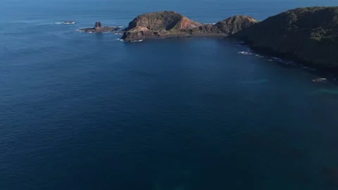 Drone tracking coastline at Cape Schanck Victoria Stock-Footage 332456807