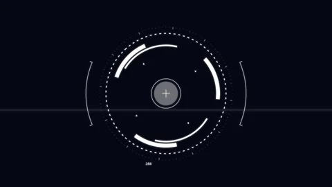 Drone tracking overlay interface elements Stock Footage 336596110