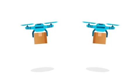Drone transportation animation, Advanced technology assistance Stock Footage 320473788