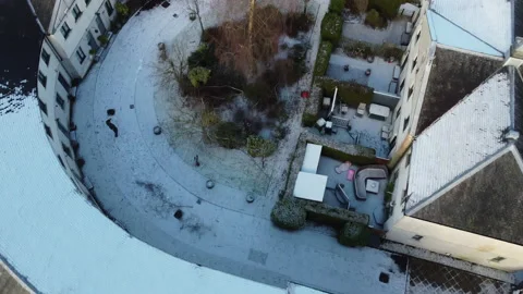 Drone Tree Surgery and Tree Cutting Safely Stock Footage 153876993