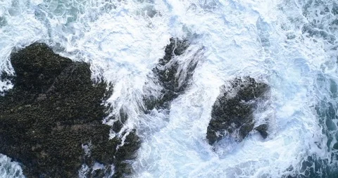 Drone: Tregudda Gorge, Cornwall Stock Footage 104962564