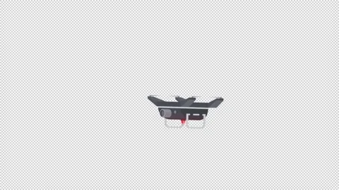 Drone. UAV animation with a camera. Cartoon Stock Footage 163078288