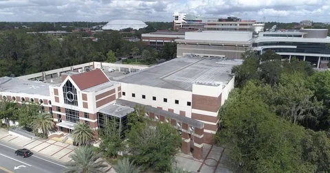 Drone University of Florida ufl Gainesville Gators Ben hill griffin stadium Stock Footage 81134822