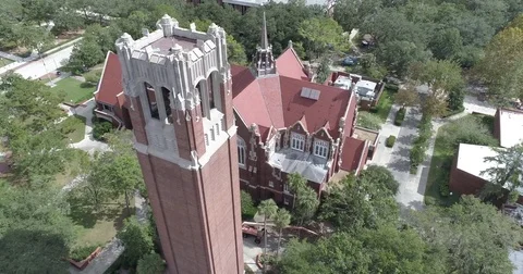 Drone University of Florida ufl Gainesville Gators Ben hill griffin stadium Stock Footage 81136747