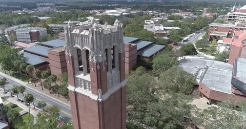 Drone University of Florida ufl Gainesville Gators Ben hill griffin stadium Stock Footage 81136822