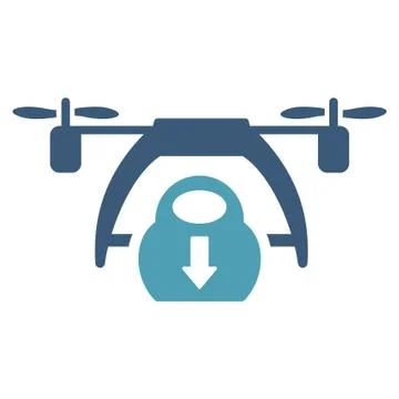 Drone Unloading Icon Stock Illustration