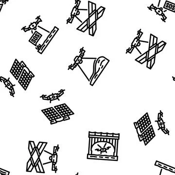 Drone use technology seamless pattern vector Illustrazione stock
