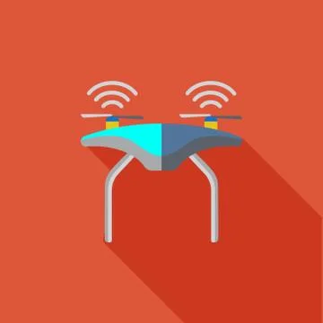 Drone vector icon or illustration in a flat style Stock Illustration