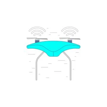 Drone vector icon or illustration in a outline style Illustrazione stock