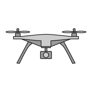 Drone vector icon on white background Stock Illustration