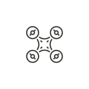 Drone. Vector logo icon template Stock Illustration