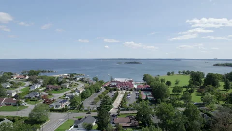 Drone of venue bay back ground Stock Footage 170318694