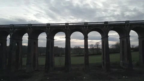 Drone - Viaduct - Pan 3 Video stock 303209088