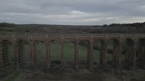 DRONE VIADUCT  PAN 3 Stock Footage 303209172