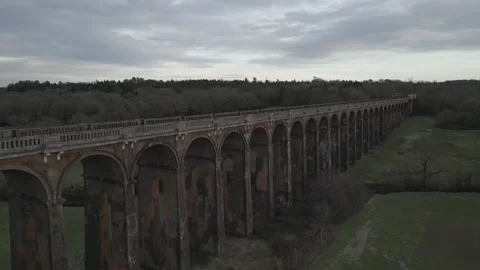 DRONE VIADUCT  PAN 3 Stock Footage 303209273