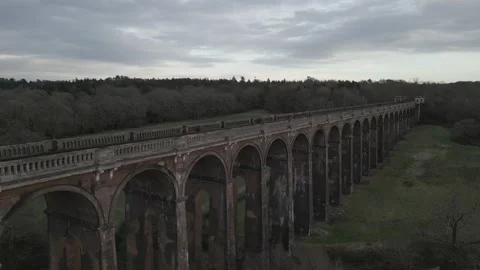 DRONE VIADUCT  PAN 3 Stock Footage 303209321