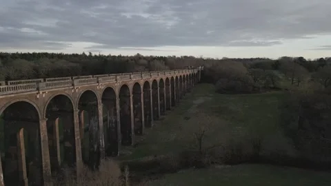 DRONE VIADUCT  PAN 3 Stock Footage 303209382