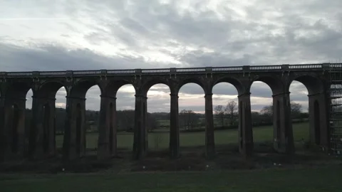 DRONE VIADUCT  PAN 3 Stock Footage 303209429