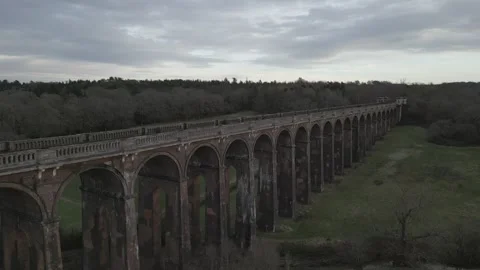 DRONE VIADUCT  PAN 3 Stock Footage 303209433