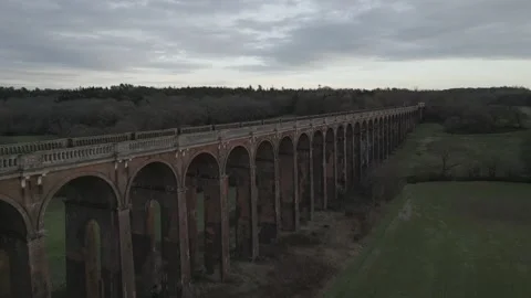 DRONE VIADUCT  PAN 3 Stock Footage 303209516
