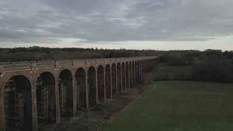 DRONE VIADUCT  PAN 3 Stock Footage 303209621