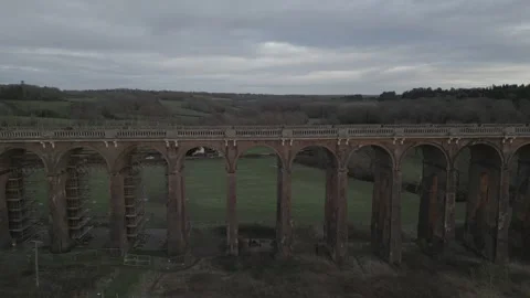 DRONE VIADUCT  PAN 3 Video stock 303209888
