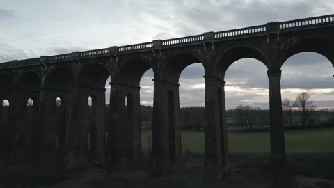 DRONE VIADUCT  PAN 3 Video stock 303210176