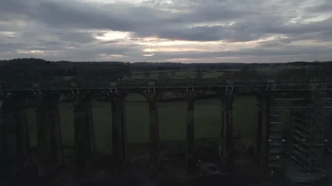 DRONE VIADUCT  PAN 3 Video stock 303210259