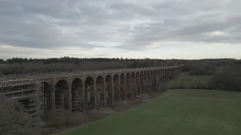 DRONE VIADUCT  PAN 3 Video stock 303210362