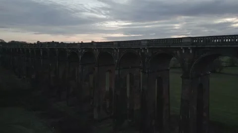 DRONE VIADUCT  PAN 3 Video stock 303210529