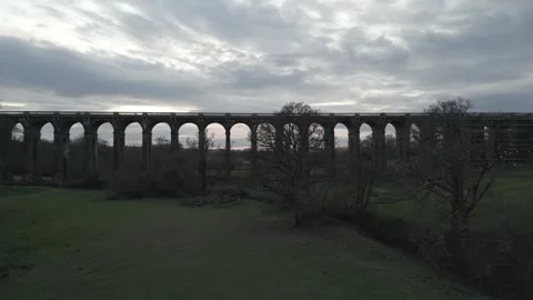DRONE VIADUCT  PAN 3 Video stock 303210599