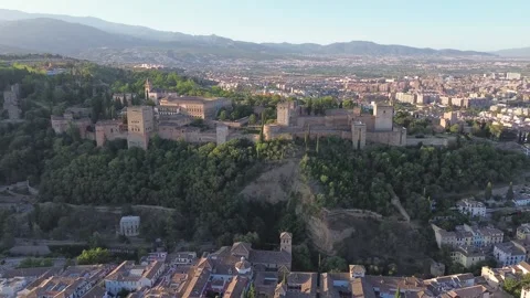 Drone video Alhambra Granada Spain europe Stock Footage 302585147