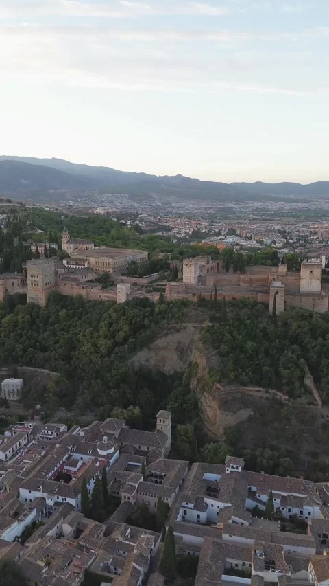 Drone video Alhambra Granada Spain europe Stock Footage 302585148